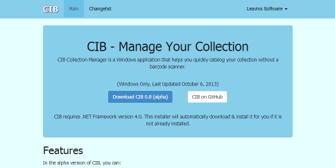Leavins Software after its redesign - collection page