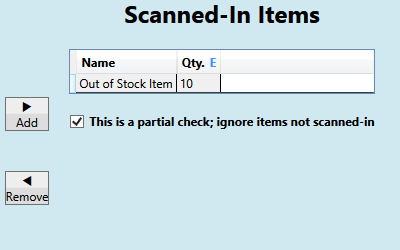 Screenshot of Leavins Inventory Manager - Take Inventory Screen